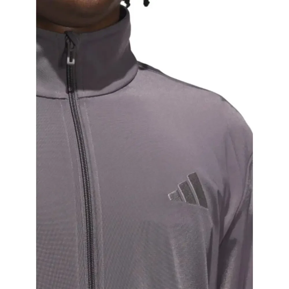 adidas Men’s Grey Tricot Track Jacket - Size L - NWT